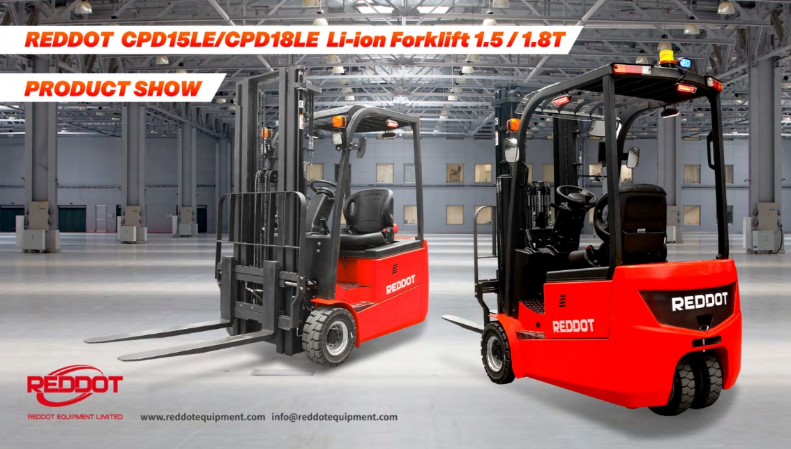 Electric Lithium Three Wheel Counterbalance Forklift Truck